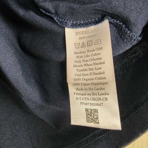 NEW Everlane Uniform Men The Organic Cotton Crew Navy Blue Short Sleeve T-Shirt - Picture 7 of 8